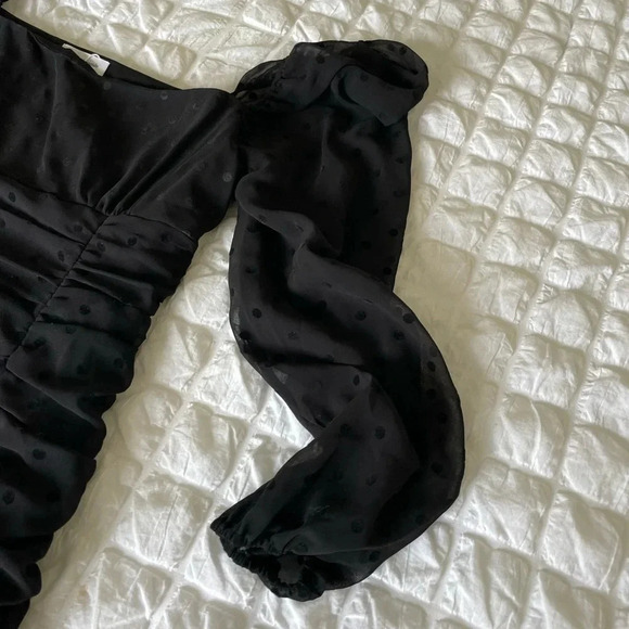 Lovers + Friends Arielle polka dot ruched mini dress - Picture 5 of 14